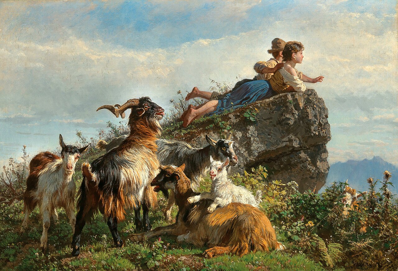 Filippo Palizzi, The Little Goatherders, 1871, oil on canvas, Private Collection